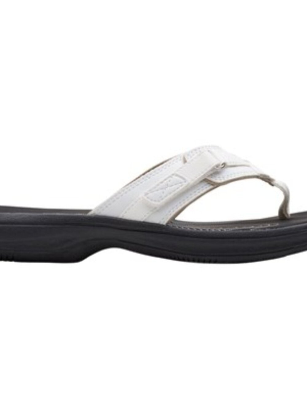 Clarks - Womens Breeze Sea Flip Flops, size 10 US woemsn, color white/black.